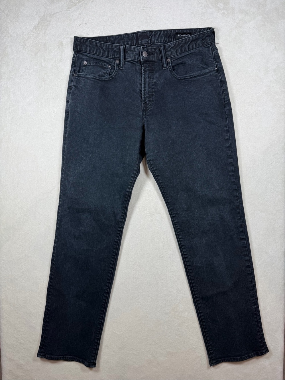 Bonobos 32W 30L Men's Straight Fit Jeans in Washed Black